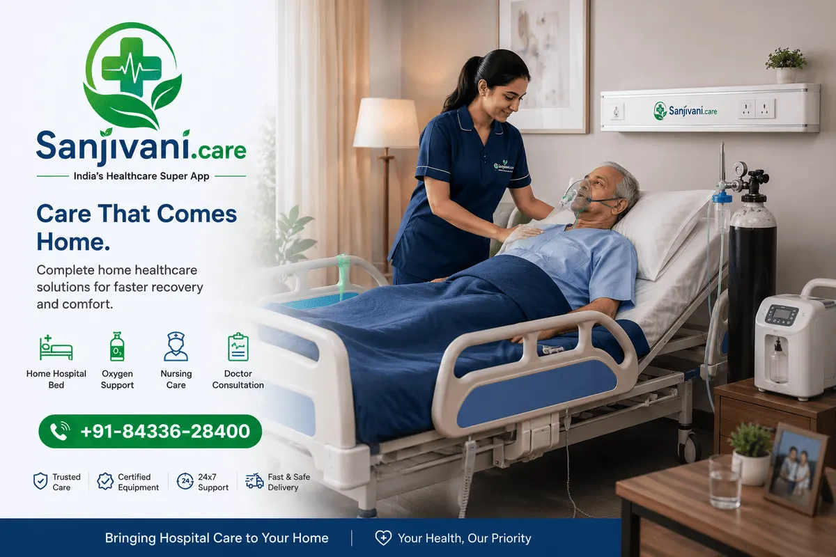 Doctor consulting a patient at home in Delhi NCR