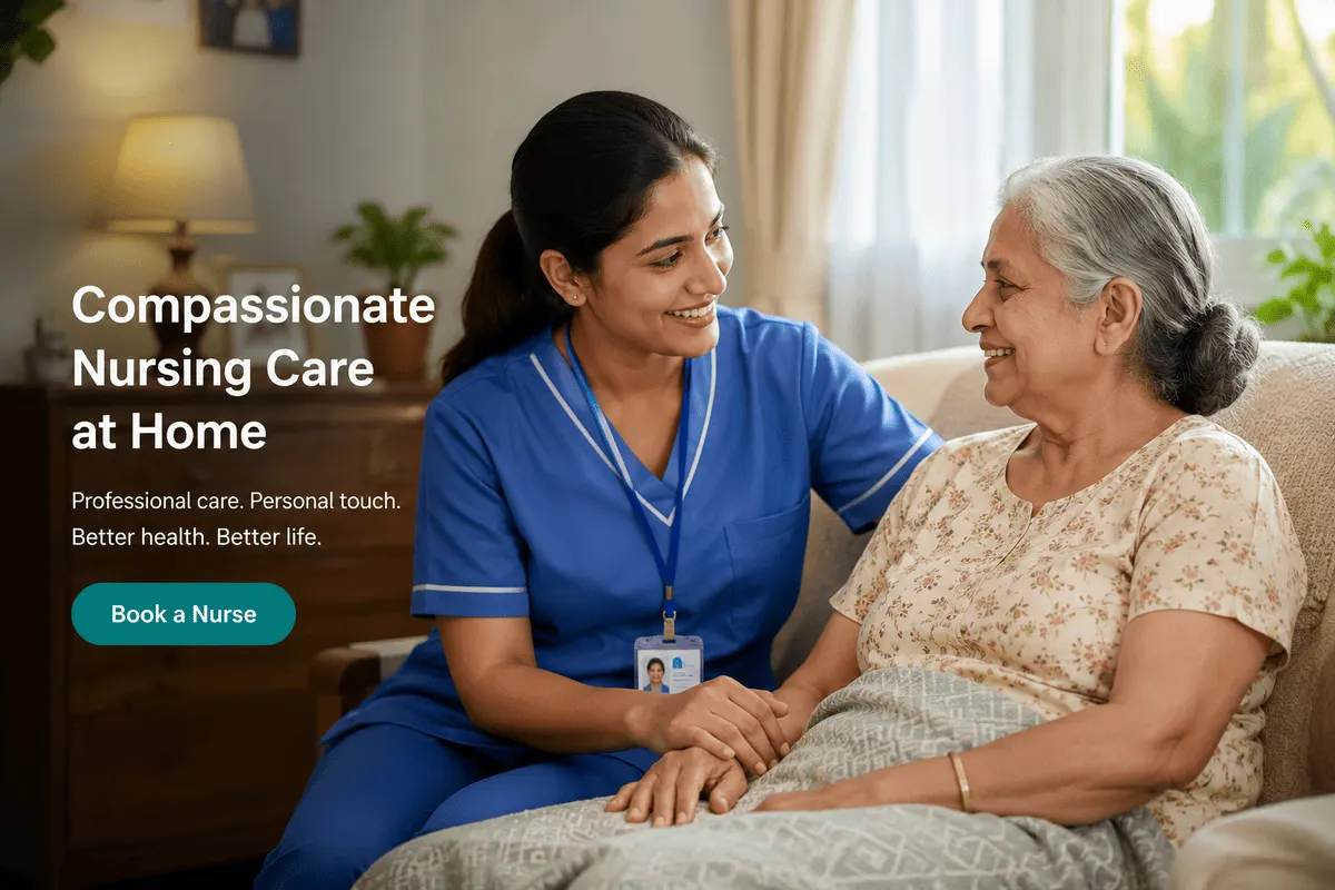 Doctor consulting a patient at home in Delhi NCR