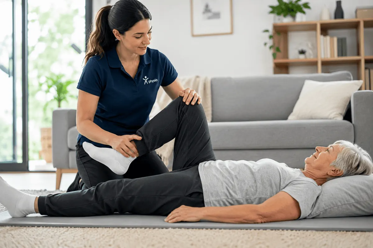 Doctor consulting a patient at home in Delhi NCR